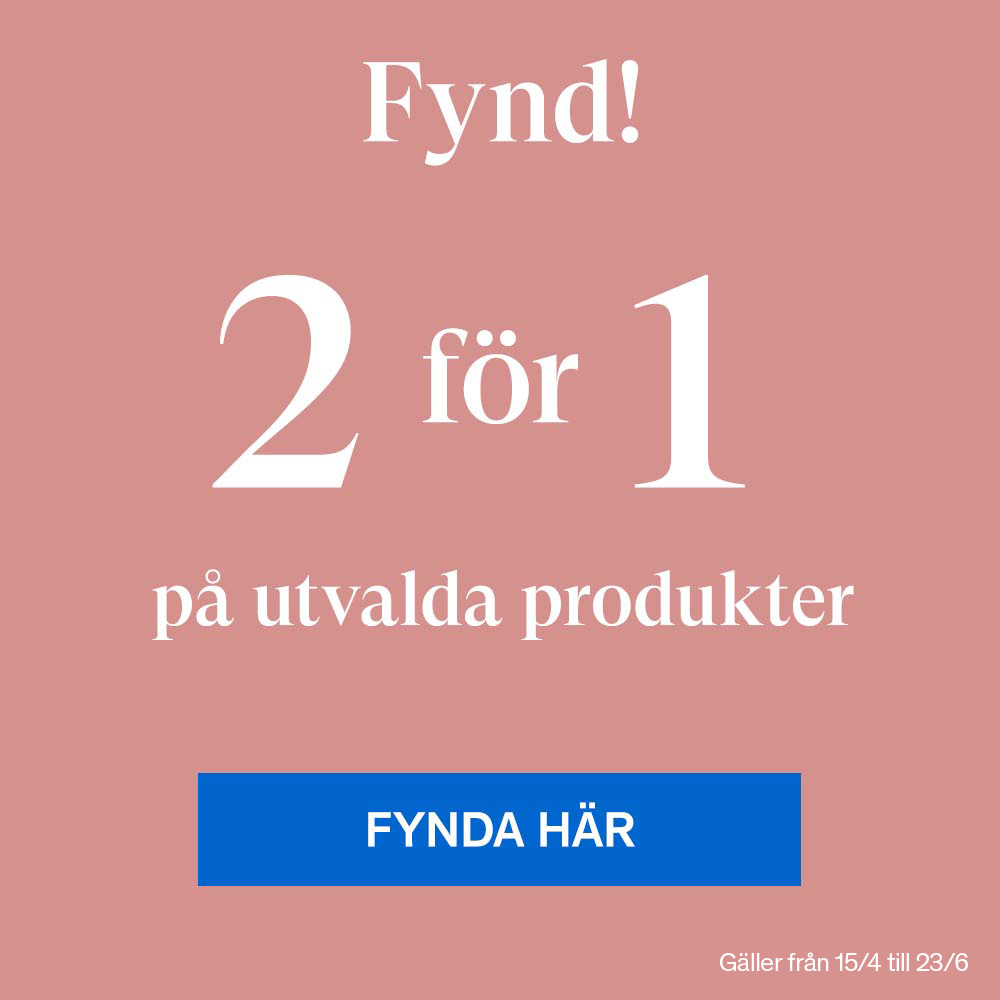 2 för 1 på utvalda produkter.